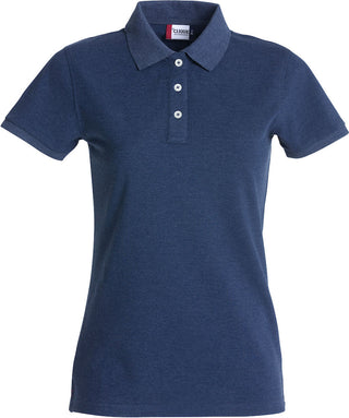 Kaufen blau-meliert Stretch Polo-Shirt | Premium Ladies