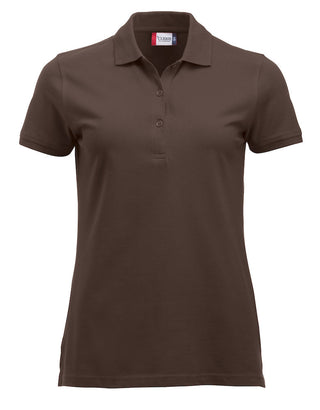 Kaufen dunkles-mocca Tailliertes Damen Polo-Shirt | Marion | Naturfarben