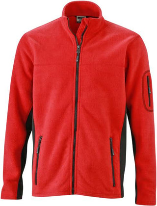 Kaufen red-black Herren Workwear Microfleece Jacke - Strong | JN 842