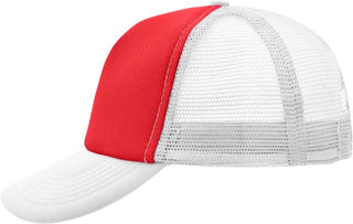 Kaufen red-white 5 Panel Polyester Mesh Kappe | MB 70