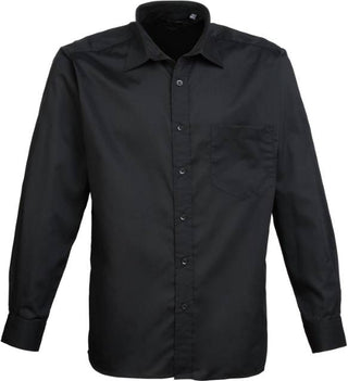 Kaufen black Popeline Hemd langarm | PR200 | Naturfarben