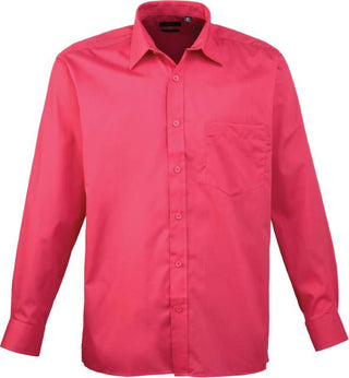 Kaufen hot-pink Popeline Hemd langarm | PR200 | Warme Farben