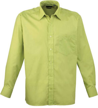 Kaufen lime Popeline Hemd langarm | PR200 | Kalte Farben