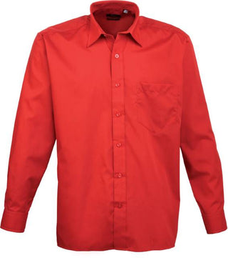 Kaufen red Popeline Hemd langarm | PR200 | Warme Farben