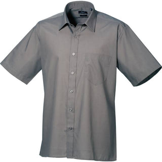 Kaufen dark-grey Popeline Hemd kurzarm | PR202 | Naturfarben