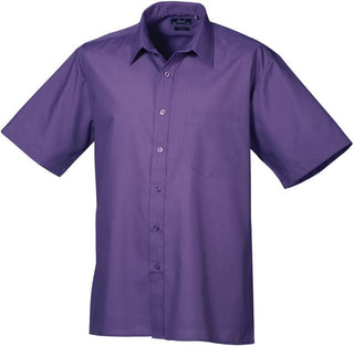 Kaufen purple Popeline Hemd kurzarm | PR202 | Warme Farben