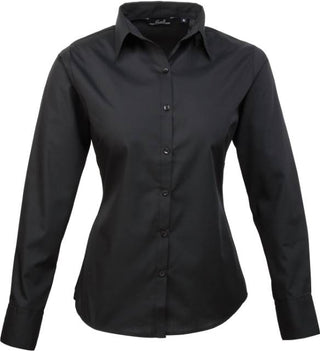 Kaufen black Popeline Bluse langarm | PR300 | Naturfarben
