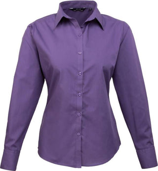 Kaufen purple Popeline Bluse langarm | PR300 | Warme Farben
