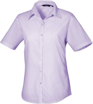 Kaufen lilac Popeline Bluse kurzarm | PR302 | Warme Farben