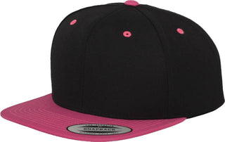 Kaufen black-neon-pink 6 Panel Snapback Kappe | 6089